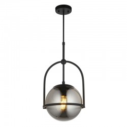 71720-001 Matt Black Pendant with Smoked Mirror Glass 71720-001 Matt Black Pendant with Smoked Mirror Glass