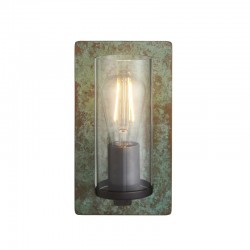 71729-001 Verdigris Bronze Wall Lamp with Clear Glass