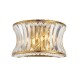 71733-100 Warm Brass 2 Light Wall Lamp with Crystal