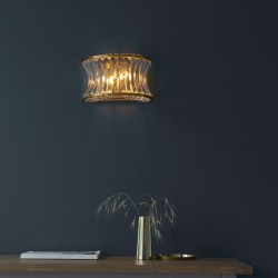 71733-001 Warm Brass 2 Light Wall Lamp with Crystal 71733-001 Warm Brass 2 Light Wall Lamp with Crystal