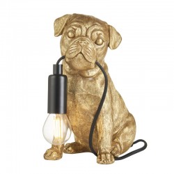 61534-001 Pug Puppy Vintage Gold Table Lamp 61534-001 Pug Puppy Vintage Gold Table Lamp