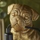 61534-001 Pug Puppy Vintage Gold Table Lamp