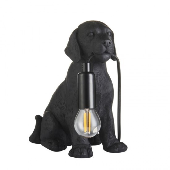 61531-001 Labrador Puppy Black Table Lamp