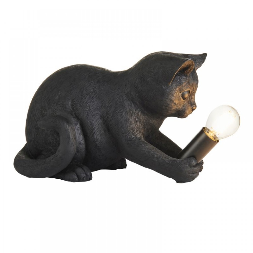 61528 001 Kitten Black Table Lamp