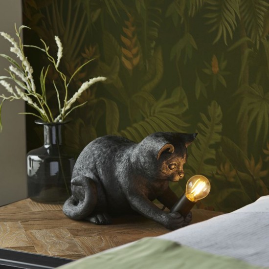 61528-001 Kitten Black Table Lamp