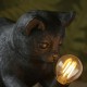 61528-001 Kitten Black Table Lamp