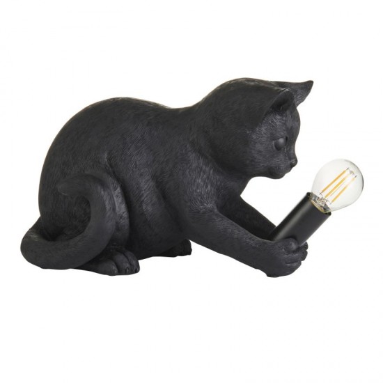 61528-001 Kitten Black Table Lamp