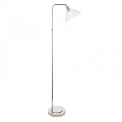 74297-001 Bright Nickel Floor Lamp with Clear Glass