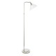 74297-100 Bright Nickel Floor Lamp with Clear Glass