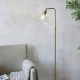 74296-100 Antique Brass Floor Lamp with Clear Glass