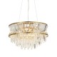 71739-100 Warm Brass 9 Light Chandelier with Crystal