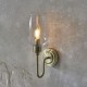 71741-100 Antique Brass Wall Lamp with Clear Glass