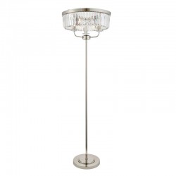 74299-001 Bright Nickel 3 Light Floor Lamp with Clear Crystal 74299-001 Bright Nickel 3 Light Floor Lamp with Clear Crystal
