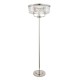 74299-100 Bright Nickel 3 Light Floor Lamp with Clear Crystal