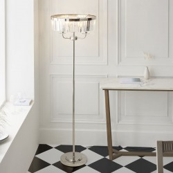 74299-001 Bright Nickel 3 Light Floor Lamp with Clear Crystal 74299-001 Bright Nickel 3 Light Floor Lamp with Clear Crystal