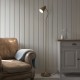 74326-001 Brushed Aged Brass Floor Lamp
