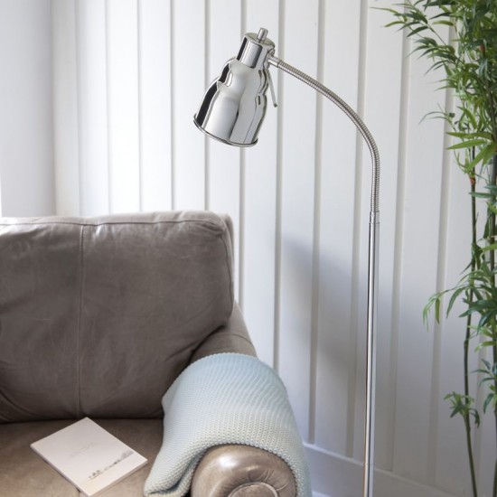 74327-001 Bright Nickel Floor Lamp