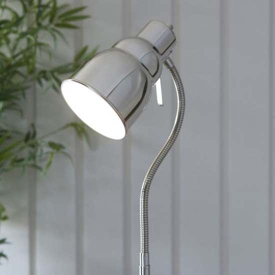 74327-001 Bright Nickel Floor Lamp