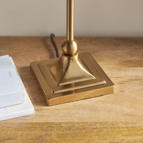 74329-001 - Base Only - Brushed Aged Brass Table Lamp