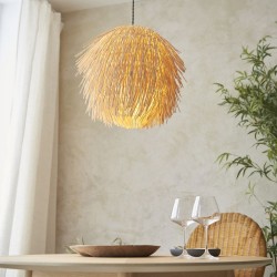 74333-001- Shade Only - Handmade Natural Rattan Shade Ø 47 cm 74333-001- Shade Only - Handmade Natural Rattan Shade Ø 47 cm