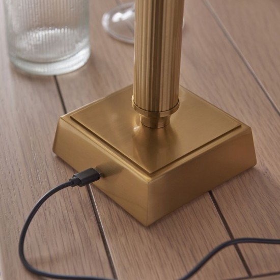 74337-001 - Base Only - Aged Brass Rechargeable LED Table Lamp