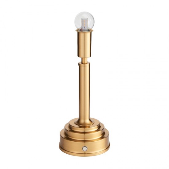 74341-001 - Base Only - Aged Brass Rechargeable LED Table Lamp