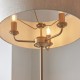 74347-001 Vintage Brass 3 Light Floor Lamp with Natural Linen Shade