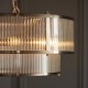 74353-001 Antique Brass 5 Light Pendant with Ribbed Glass