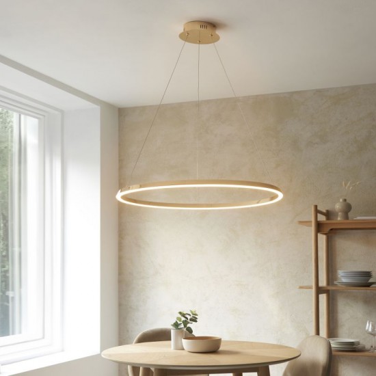 74356-001 French Gold Round LED Pendant