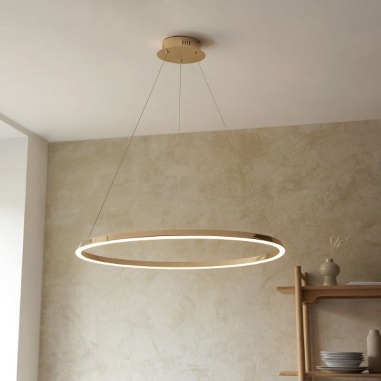 74356-001 French Gold Round LED Pendant