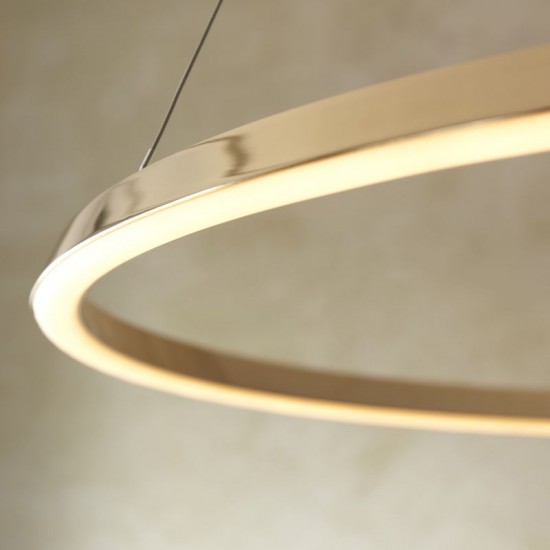 74356-001 French Gold Round LED Pendant