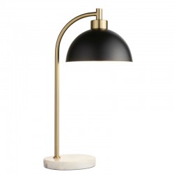 74418-001 Antique Brass & Marble Table Lamp with Black Shade 74418-001 Antique Brass & Marble Table Lamp with Black Shade