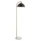 74419-001 Antique Brass & Marble Floor Lamp with Black Shade