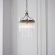 74425-001 Antique Brass Pendant with Clear Glass Rods