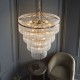 74429-001 Antique Brass 16 Light Chandelier with Clear Glass Rods