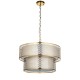 78447-001 Gold 6 Light Pendant with Frosted Diffuser 78447-001 Gold 6 Light Pendant with Frosted Diffuser