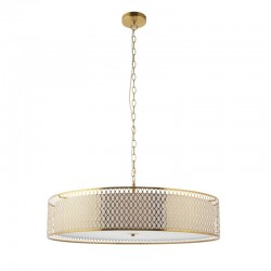 21786-001 Gold 5 Light Pendant with Frosted Diffuser 21786-001 Gold 5 Light Pendant with Frosted Diffuser