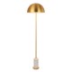 74290-100 Brushed Aged Brass & White Marble Floor Lamp