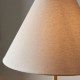 74292-100 Brushed Aged Brass & White Marble Floor Lamp with Natural Linen Shade