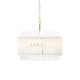 78890-001 Brushed Aged Brass 3 Light Pendant with Clear Ribbed Glass Rods