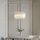 78890-001 Brushed Aged Brass 3 Light Pendant with Clear Ribbed Glass Rods