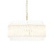 78891-001 Brushed Aged Brass 5 Light Pendant with Clear Ribbed Glass Rods