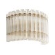 78892-001 Brushed Aged Brass 2 Light Wall Lamp with Clear Ribbed Glass Rods