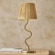 74511-001 Brushed Aged Brass Table Lamp with Natural Raffia Tapered Shade