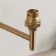 74528-001 - Base Only - Aged Brass & Wooden Wall Lamp