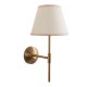 78667-001 Aged Brass Wall Lamp with Vintage White Shade