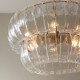 78742-001 Brushed Aged Brass 6 Light Pendant with Decorative Glass