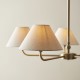 22108-001 Antique Brass 5 Light Pendant with Natural Linen Shade