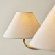 22108-001 Antique Brass 5 Light Pendant with Natural Linen Shade