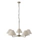 22108-001 Antique Brass 5 Light Pendant with Natural Linen Shade